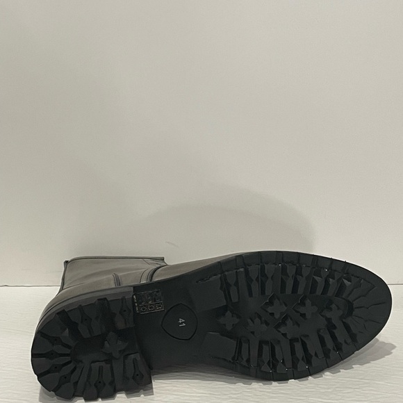 Emilio Franco boot chelsea gray round toe Italian leather black thick sole - Picture 5 of 5